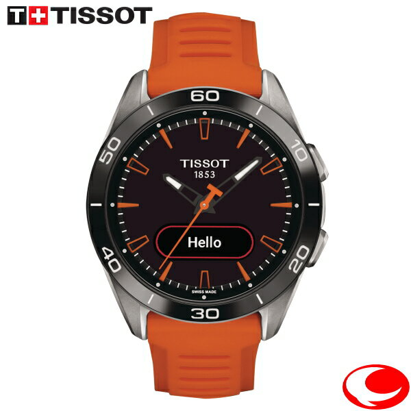 【TISSOT】ティソ メンズ ユニセックス 腕時計 T-TOUCH CONNECT SPORTS コネクトスポーツ T153.420.47.051.02 チタンケース オレンジ 43ミリ GPS搭載 心拍計測 AMOLED 長時間バッテリー【手首実寸20cmまで対応】(国内正規販売店)【プレゼント】