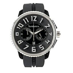 テンデンス 【正規品】テンデンス(TENDENCE) ラウンド ガリバー　クロノ(HYDROGEN GULLIVER CHRONO ) TG046013　ブラック×シルバー　腕時計 正規4年間保証　正規登録店02046013【送料無料】【ギフト包装】