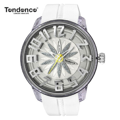 テンデンス テンデンス Tendence 腕時計 King Dome ジルバー文字盤 TY023004 メンズ 【正規輸入品】4年保証【花弁模様がくるくる回転します】【送料無料】【楽ギフ_包装】