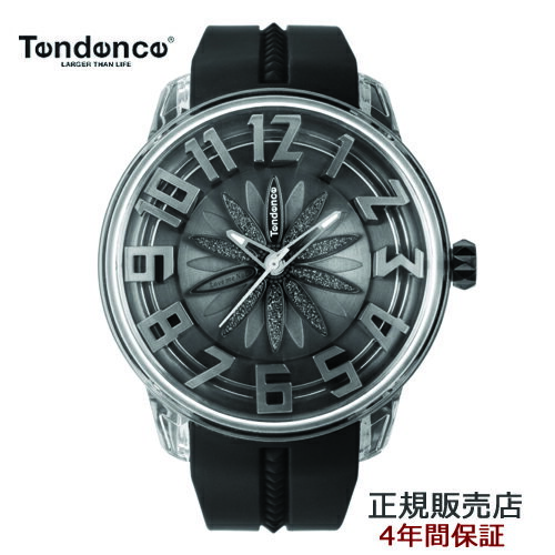 テンデンス テンデンス Tendence 腕時計 King Dome ブラック文字盤 TY023007 メンズ 【正規輸入品】4年保証【花弁模様がくるくる回転します】【送料無料】【楽ギフ_包装】02P04Jun19