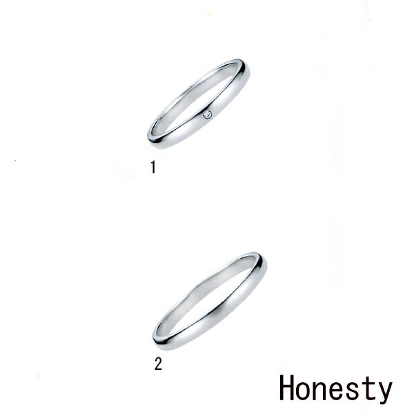 (エトワ) Honesty　Pt900 (プラチナ) No1-2ペアリング　【マリッジ　リング　結婚指輪　1号〜21号】　 B036-B037　（送料無料）　 【送料無料】 \123,200