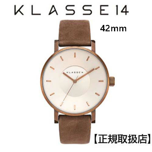 KLASSE14 腕時計 メンズ (あす楽)［クラス14］KLASSE14 腕時計 42mm Vintage gold stainless 本革バンド（スウェード） 【正規輸入品】 VO18VG001M 【楽ギフ_包装】【楽ギフ_のし】【プレゼント】【初売り】クリスマスプレゼント【プレゼント】