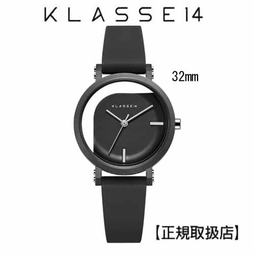 ［クラス14］KLASSE14 腕時計 IMPERFECT ANGLE Black 32mm ブラックダイヤル (一部透過） WIM19BK011W ステンレスメッシュベルト付き【正規輸入品】 7月発売モデル【プレゼント】