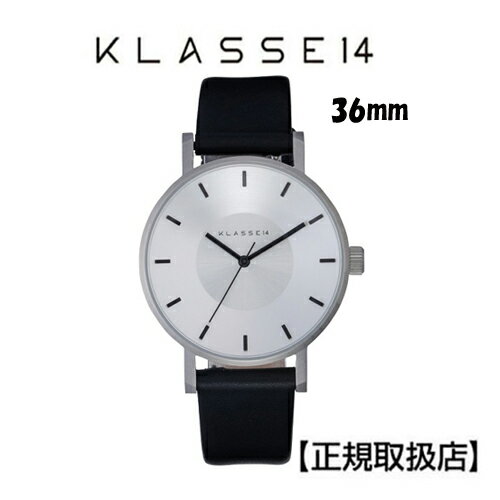 楽天時計・宝石のヨシイ（あす楽）［クラス14］ KLASSE14 腕時計 Volare Silver Black 36mm WVO19SR004W【正規輸入品】 【楽ギフ_包装】【楽ギフ_のし】【楽ギフ_のし宛書】【クリスマスプレゼント】【プレゼント】