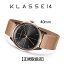 クラス14 40mm メンズ KLASSE14 DISCO VOLANTE Rose Gold Black with Mesh Strap WDI19RB001M【ホワイトデイ】【送料無料】【プレゼント】