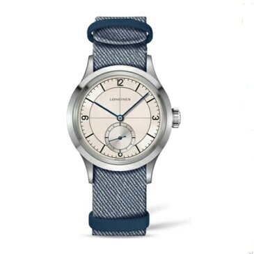 (あす楽)ロンジン ヘリテージ ミリタリー L2.828.4.73.0 38.5mm L28284730 デニム加工されたNATO 式レザーストラップ付属 シリコン製ひげぜんまいを使った新しいキャリバー