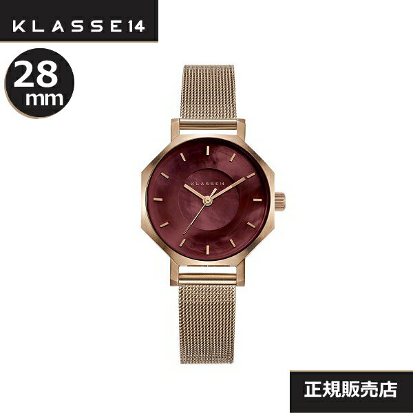 KLASSE14 腕時計 メンズ クラス14　Klasse14 腕時計　WOK21RG012S　28mm Volare OKTO Red MOP with Mesh Strap【正規輸入品】 バングル付き　プレゼント【ギフト包装】【のし宛書】【ギフトメッセージ】