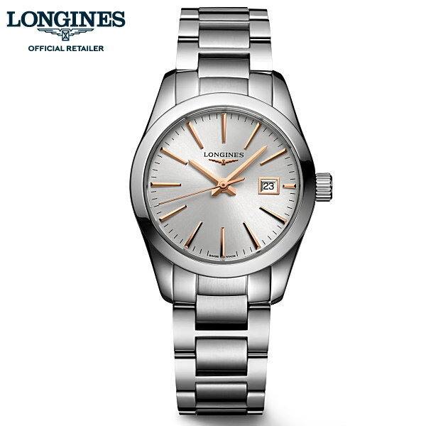 (あす楽) 【ご購入特典あります。】LONGINES ロンジン 腕時計 ロンジン コンクエスト　クラシック 29.5mm 女性用　5気圧防水　L2.286.4.72.6 L22864726 正規品 （信頼の2年保証付）-ロンジン公式サイト登録/正規販売店