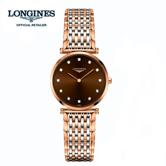 ロンジン 【ご購入特典あります。】LONGINES ロンジン 腕時計　 ラ　グラン　クラシック　ドゥ　ロンジン腕時計 29mmサイズ　L4.512.1.67.7 レッドPVD ブラウン文字盤 コンビ（レディース）L45121677　【送料無料】