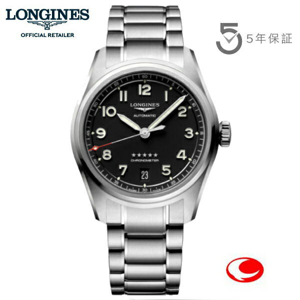 ロンジン （あす楽）【ご購入特典あります。】（5年間保証）ロンジン LONGINES ロンジン スピリット 37mm ブラック文字盤 L3.410.4.53.6　L34104536 正規輸入品 シリコン製ひげぜんまい スイス公式クロノメーター検定機関（COSC）が認定したクロノメーター