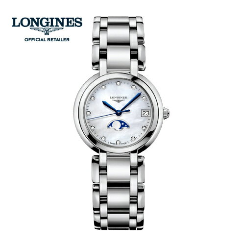 ロンジン (あす楽)【ご購入特典あります。】LONGINES ロンジン (プリマルナ)　L8.115.4.87.6　レディース　30.5mmサイズ　ロンジン プリマルナ　クォーツ（6時位置にムーンフェイズ表示）ホワイト マザーオブパール　L81154876　　母の日