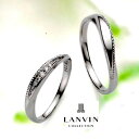 LANVIN (ランバン) La vie en bleu　結婚指輪 マリッジ リング (右側） Pt950 コンビ (5924081)【RCP】【送料無料】【楽ギフ_名入れ】【楽ギフ_のし宛書】【楽ギフ_包装】【楽ギフ_メッセ入力】05P04Jun19