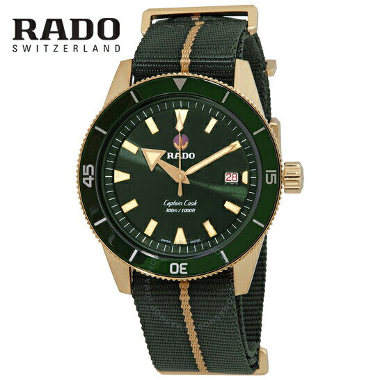 ラドー RADO　ラドー　腕時計 Captain Cook Automatic Bronze　42mm　R32504317 　グリーン（国内正規販売店）パワーリザーブ 最大80時間　5年間保証