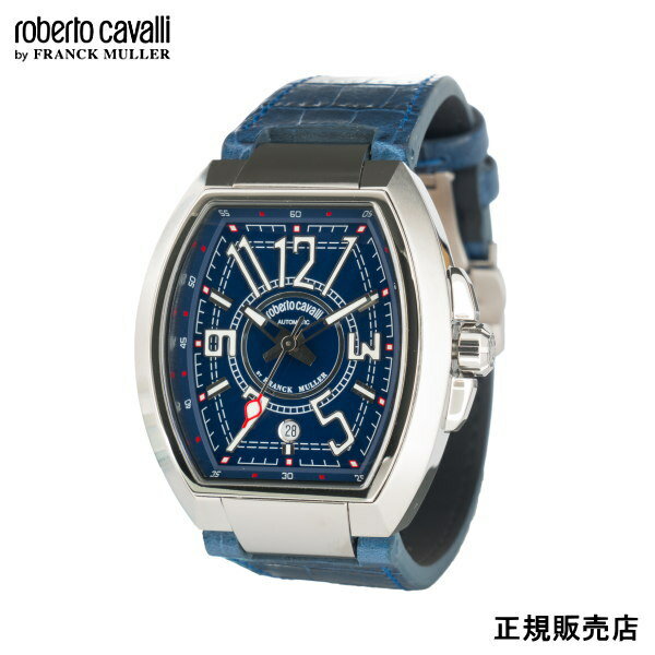 ロベルトカヴァリ バイ フランクミュラー roberto cavalli by FRANCK MULLER メンズ 腕時計　自動巻 RV1G207L0031 ブルーラバーベルト【送料無料】【父の日】【プレゼント】【ギフト】【包装】