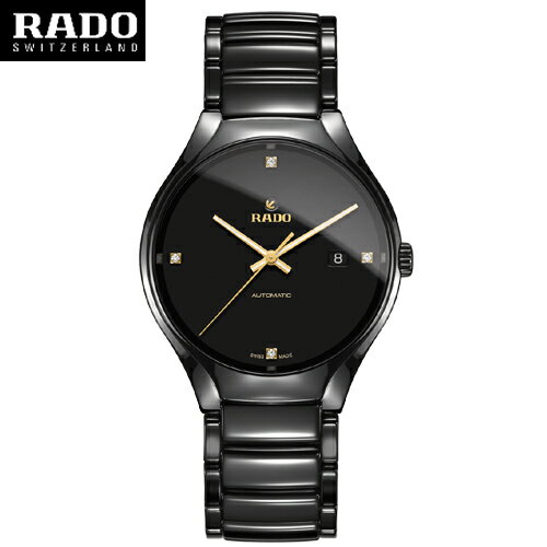 ラドー 5年間保証【RADO】ラドー　 Rado　TRUE　 ラドー　トゥルー　ブラック　オートマチック ダイヤモンド　R27056712 （国内正規販売店）※5年間保証