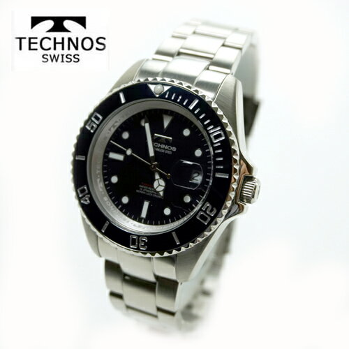 テクノス 腕時計（メンズ） (あす楽) テクノス 腕時計　(TECHNOS) 　ブラック　10気圧防水　TSM402SB　メンズ【ギフト】【父の日】【送料無料】【クリスマス】