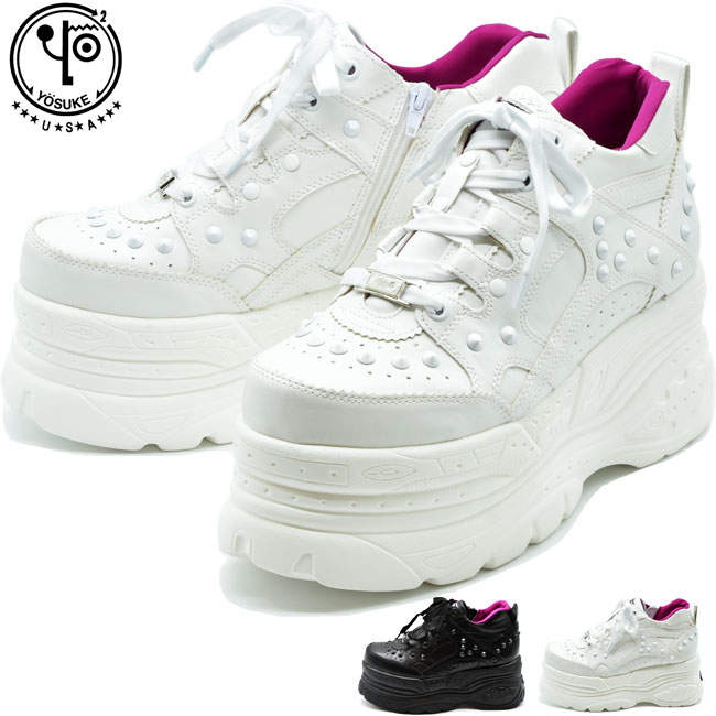 【 返品無料 交換無料 】 【 ショップ袋プレゼント 】 ヨースケ YOSUKE 厚底スニーカー レースアップ ダッドスニーカー メンズ 全2色 26cm 27cm 2608110(予約)は11月上旬頃〜の入荷です