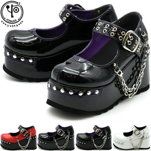 【 返品無料 交換無料 】 【 ショップ袋プレゼント 】 ヨースケ YOSUKE 厚底シューズ ストラップシューズ ウェッジソール プラットフォーム レディース 全4色 S-LL ブラック 黒 4460089