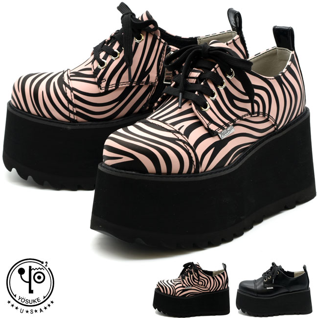 ヨースケ YOSUKE 厚底シューズ レースアップシューズ マニッシュシューズ 厚底 カジュアル メンズ 26 27 黒 6318006 セール セール