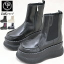 【2BUYクーポン対象】【特典キズ補修液付】 ヨースケ YOSUKE 厚底スニーカー レディース ハイカット 厚底 サイドゴアブーツ 8.3cm 厚底フラット