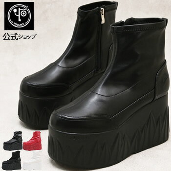 ヨースケ公式キズ補修液付 YOSUKE 厚底スニーカー 厚底 ストレッチ ブーツ レディース 歩きやすい 10cm 厚底フラット