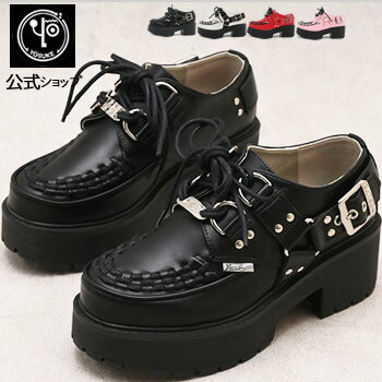 【2BUYクーポン対象】 ヨースケ 厚底 ラバーソール 公式キズ補修液付 YOSUKE レースアップシューズ レディース 歩きやすい 6cm 太ヒール 防滑ソール