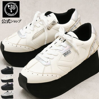 【2BUYクーポン対象】 ヨースケ 厚底スニーカー 公式キズ補修液付 YOSUKE レディース 6.5cmソール 厚底シューズ 靴 白 黒