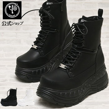 ヨースケ 厚底スニーカー 公式キズ補修液付 YOSUKE 厚底ブーツ レディース ハイカット アメカジ 歩きやすい 8cmボリュームソール