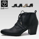 【公式SHOP特典キズ補修液付】 ヨースケ YOSUKE 7cm ヒールブーツ レースアップブーツ ドレスブーツ メンズ