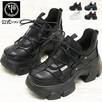 ヨースケ 厚底スニーカー 公式キズ補修液付 YOSUKE 厚底シューズ トラックソール レディース ローカット 約7.2cmボリュームソール 靴