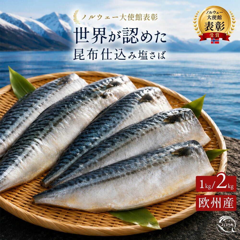 予州の昆布塩サバ 昆布塩さば サバ 塩サバ フィレ 約1kg/2kg ノルウェー/イギリス産 北海道産日高昆布使用国内加工 [サバ 鯖 フィレ 海鮮 大容量 青魚 おかず グルメ お取り寄せ ]