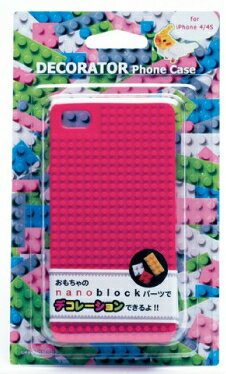 【新品】nanoblock ナノブロック iPhone 4/4S用ケース DECORATOR Phone Case カラー：ピンク【送料無料】【代金引換の場合は＋900円】【ゆうパケット】