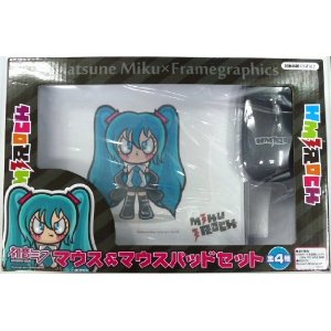 【未開封】初音ミク　マウス＆マウスパッドセット　Hatsune Miku X Framegraphics　ホワイト　単品 タイトー