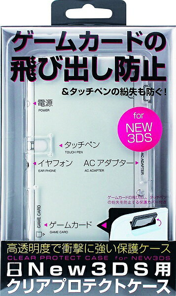 【新品】new3DS用 クリアプロテクトケース　ALG-3DFPC