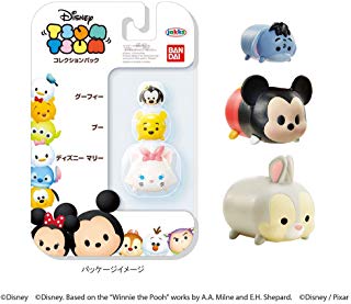 ディズニーツムツムDisneyTSUMTSUM コレクションパック12 バンダイBANDAI　とんすけL　ミッキーM　イーヨーS　フィギュア