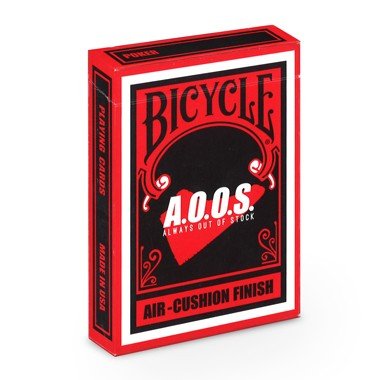  トランプカード バイスクル BICYCLE ALWAYS OUT OF STOCK 　A.O.O.S  BICYCLEバイシクル　サイズ： 6.3×8.8センチ（ポーカーサイズ)