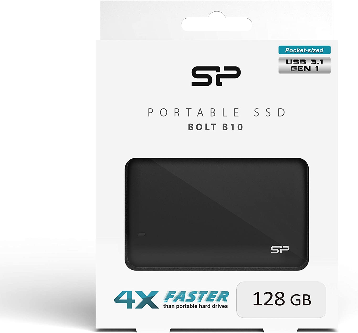 USB3.1外付けポータブルSSD SP128GBPSDB10SBK 128GB 　SILICON SSD POWER対応デバイス ：ノートパソコン シリコンパワー