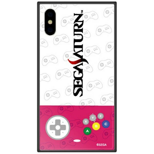 乐天商城 - 【送料無料】iPhone XS・X 5.8インチ用 セガハード ガラスハイブリッド C. セガサターン ホワイト　藤家｜Fujiya【代金引換不可】【定形外郵便】