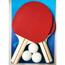 【新品】JOHNSON卓球ラケットシェイクハンド&ボールセット ラケット2本・ボール3個付きセット