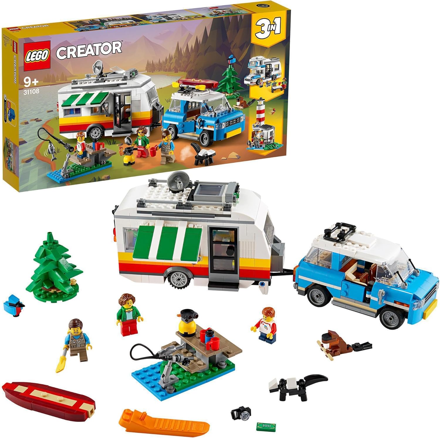 【送料無料】レゴクリエイタージャパン 3IN1 LEGOCREATOR 31108 ホリデーキャンプワゴン【766ピース】【北海道・離島発送不可】