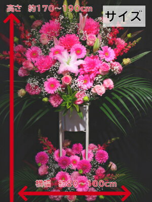東京 花 イベント 劇場 会場 発表会 公演 ピンク 出演 開業 式典 誕生日 バースデー 豪華 おしゃれ オシャレ 配達 設置 回収無料 東京23区限定 スタンド花 2段 ピンク ピンク系 桃色 ももいろ 可愛い 可愛く かわいい 送料無料 開店 開業