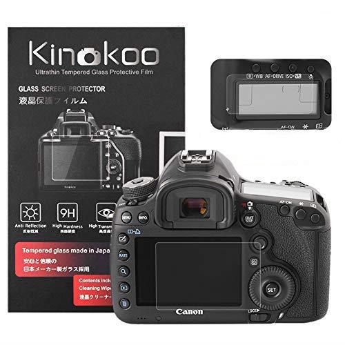 kinokoo デジタルカメラ液晶保護フィルム 液晶プロテクター Canon EOS 5D Mark III専用 EOS 5D Mark3 液晶モニター用ガラスプロテクター 0.25mmと表示バネル用高性能保護フイルムセット 2セット(5D Mark3)