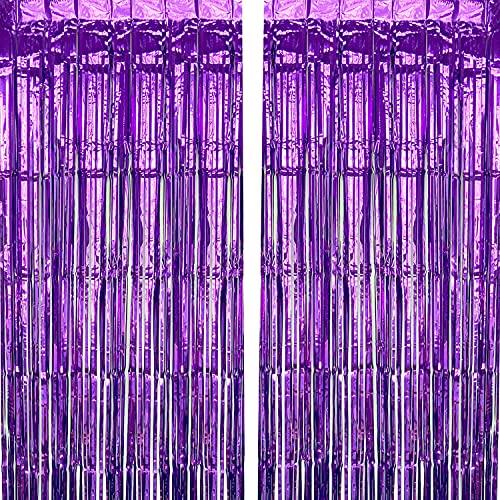 「2個セット」 Augsion タッセルカーテン キラキラ 背景 華やかな金属感 明るい光沢 誕生日 飾り付け 100cm*200cm パーティー 装飾 小道具...