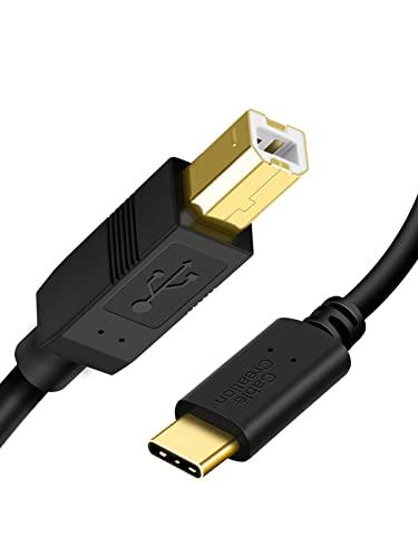 USB Type Cプリンター ケーブル,CableCreation 2メートルUSB 2.0 Type C to USB 2.0 Bオス プリンターケーブルUSB C to Bプリンタケーブル スキャナーケーブルプリンターケーブル to USB C MIDIケーブル（ヤマハカシオデジタルピアノMIDIコントローラーDJコントローラー適用