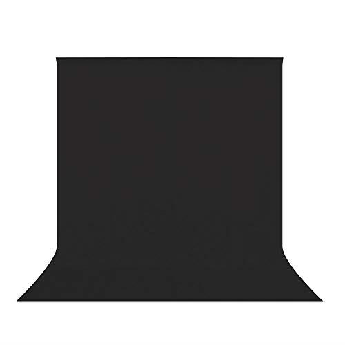 UTEBIT 背景布 黒 布 撮影 150 x 200 cm シワが出来やすくない 背景シート 無地 生地 背景 スタンド ポール対応 バックスクリーン 写真 / ビデオ / テレビに対応 ポリエステル ブラックBlack Backdrop サイズ1.5m x 2.0m