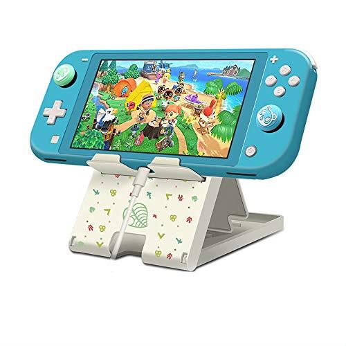 ◆商品名：FANGXI スイッチ スタンド どうぶつの森 卓上ホルダー for Switch/Switch Lite/Switch OLED 折り畳み式 携帯置き台 可愛い コンパクト 角度調整可能 滑り止め 持ち運び小型 スタンド【対応機種・多機能】このプレイスタンドはSwitch、Switch Lite、Switch OLED本体の以外、Kindle/iPhone/Android/iPadなどにもお使いいただけます。ゲームプレイの時だけでなく、仕事中のメールやメッセージ受信を確認、アニメ、映画などを楽しむレジャーの時にも大活躍！一台多役の多機能スタンドです。【折り畳み式・コンパクト】折りたたんで収納した時の厚みは15mm! 自宅で収納する際や、外出時に持ち運びするにも非常に便利です。デザインの折りたたみ式スタンドは、優れたプラスチックを採用して、Switchスタンドの表面が滑らか、丈夫で、軽いなどのメリットを持っています。充電ケーブル差し込み可能から、充電しながらプレイできます。【マルチ角度調節】どうぶつの森のスタイルのNSスタンドは5段階の角度(30°、40°、50°、60°、70°)を調節することができ、他社のスタンドより調整できる角度が多いです。お好みの角度を自由に調節できます。他社のスタンドは3段階のみに調整可能で、調整できる角度が少ないです。【最適なプレゼント】 可愛い動物の森のデザイのNSスタンドは、子供へのプレゼントとしては、もちろんです。また、大切な友達、恋人へのプレゼント、誕生日、成人式、クリスマス、バレンタインデー、新年、サプライズ、披露宴、自分へのご褒美などに、このSwitch Lite/Switch OLED用スタンドはおススメです。