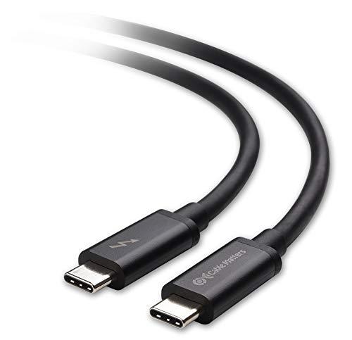【Intel Thunderbolt 認証取得】Cable Matters Thunderbolt 3 ケーブル 2m 20 Gbps サンダーボルト 3 ケーブル 100W充電 ブラック