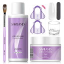 Saviland アクリル ネイル キット - 30g クリア アクリル パウダーと 60ml アクリル リキッド セット アクリル ネイル ブラシ ネイル フ...