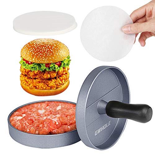 GWHOLE ハンバーガープレス パティ作り 肉プレス 手軽にパテが作れる キッチン用品 調理用品 ワックスペーパー 100枚入れ