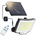 ソーラーライト 屋外 防水 人感センサー 【 分離型 リモコン付き 228LED 】 センサーライト 3000ルーメン 2200mAh 3つ点灯モード 自動点灯...